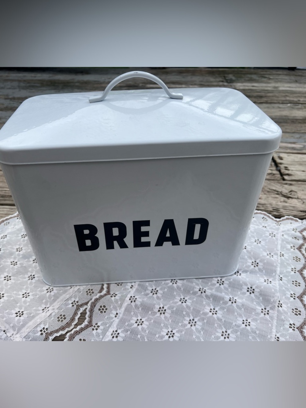Metal Bread Bin Loaves Storage Canister Tins - Tight Fitting Lids - Countertop